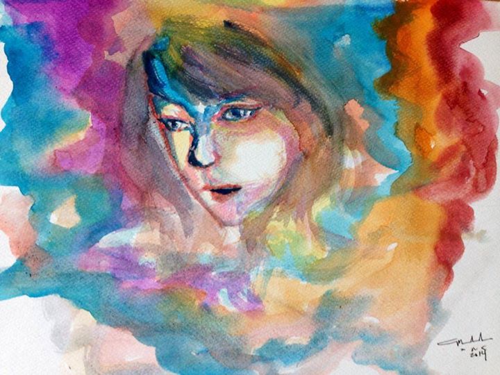 Looking Through Rose Colored Lenses watercolor Watercolor Paper 140 Coldpress ©Little Miss Marikit (Maia Castañeda)