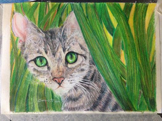 Mochi,  Colored Pencils 2014